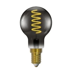 Arcchio LED-lamppu, hehkulanka, E14, 4,9 W, savuharmaa