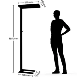 Arcchio LED-lattiavalaisin Logan Pro, hopea, anturi, himmennettävä