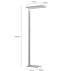 Arcchio LED-lattiavalo Logan Basic, 2 kpl, hopea, 6000 lm