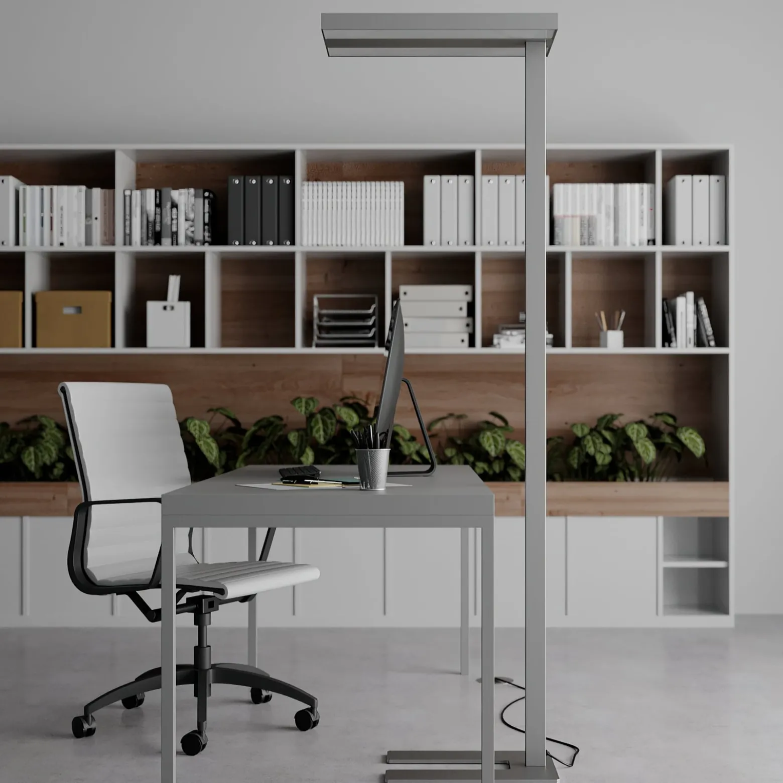 Arcchio LED-lattiavalo Logan Basic, 2 kpl, hopea, 6000 lm