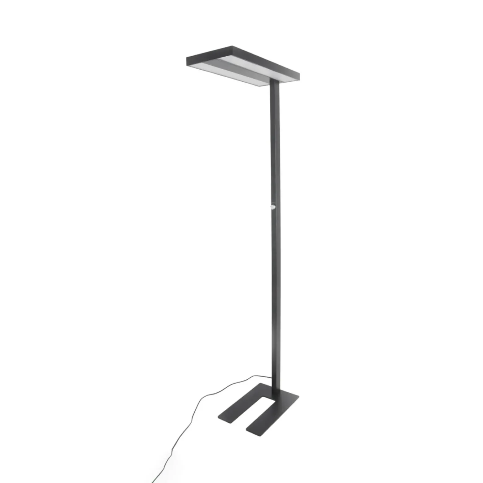 Arcchio LED-lattiavalo Logan Basic, musta, 7500 lm, himmennettävä