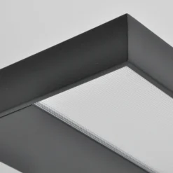 Arcchio LED-lattiavalo Logan Basic, musta, 7500 lm, himmennettävä