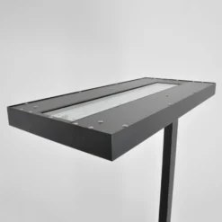 Arcchio LED-lattiavalo Logan Basic, musta, 7500 lm, himmennettävä