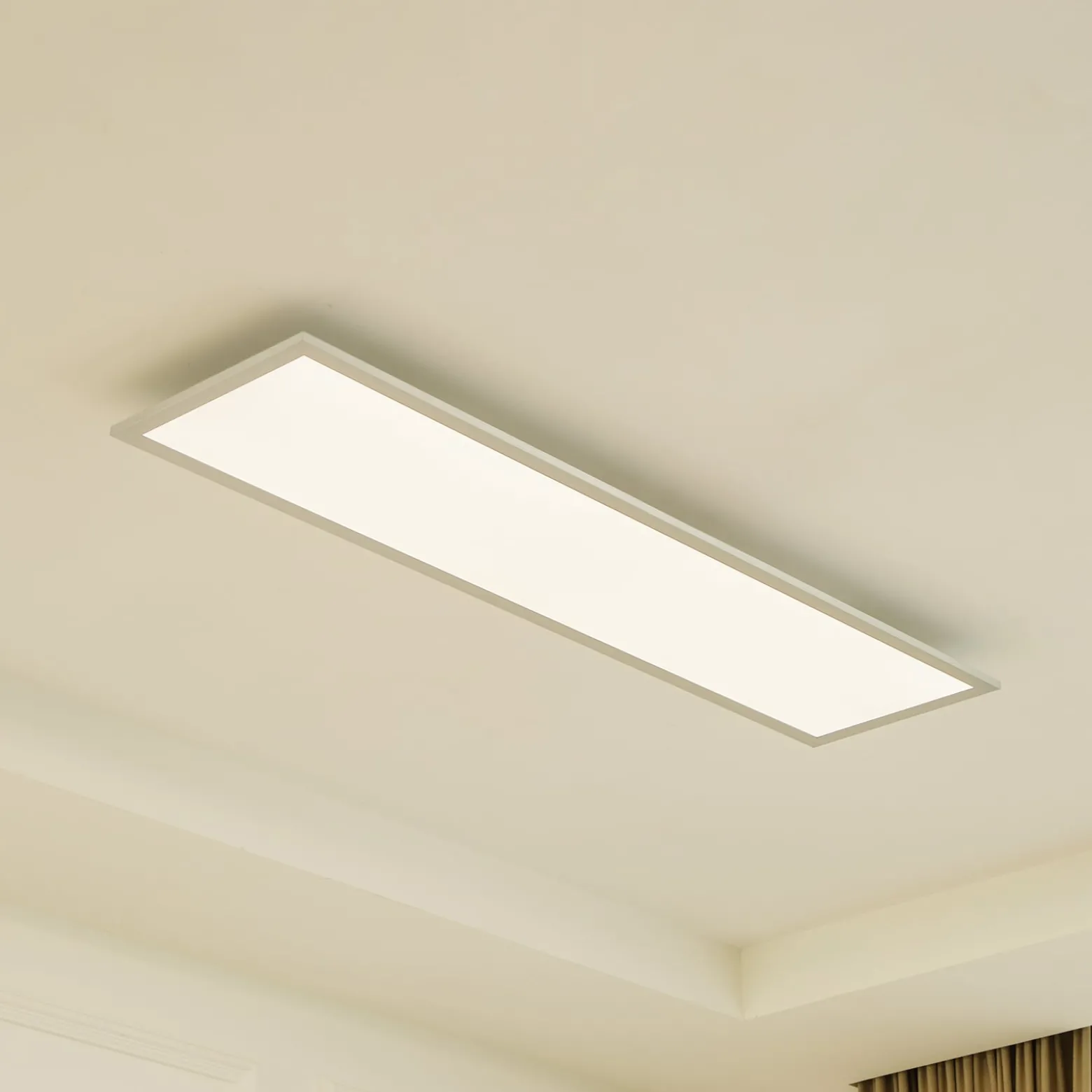 Arcchio LED-paneeli Lyndra, 120 cm, hopea, alumiini, himmennettävä, CCT