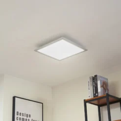 Arcchio LED-paneeli Lyndra, 40 cm, hopea, alumiini, himmennettävä, CCT