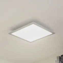 Arcchio LED-paneeli Lyndra, 40 cm, hopea, alumiini, himmennettävä, CCT