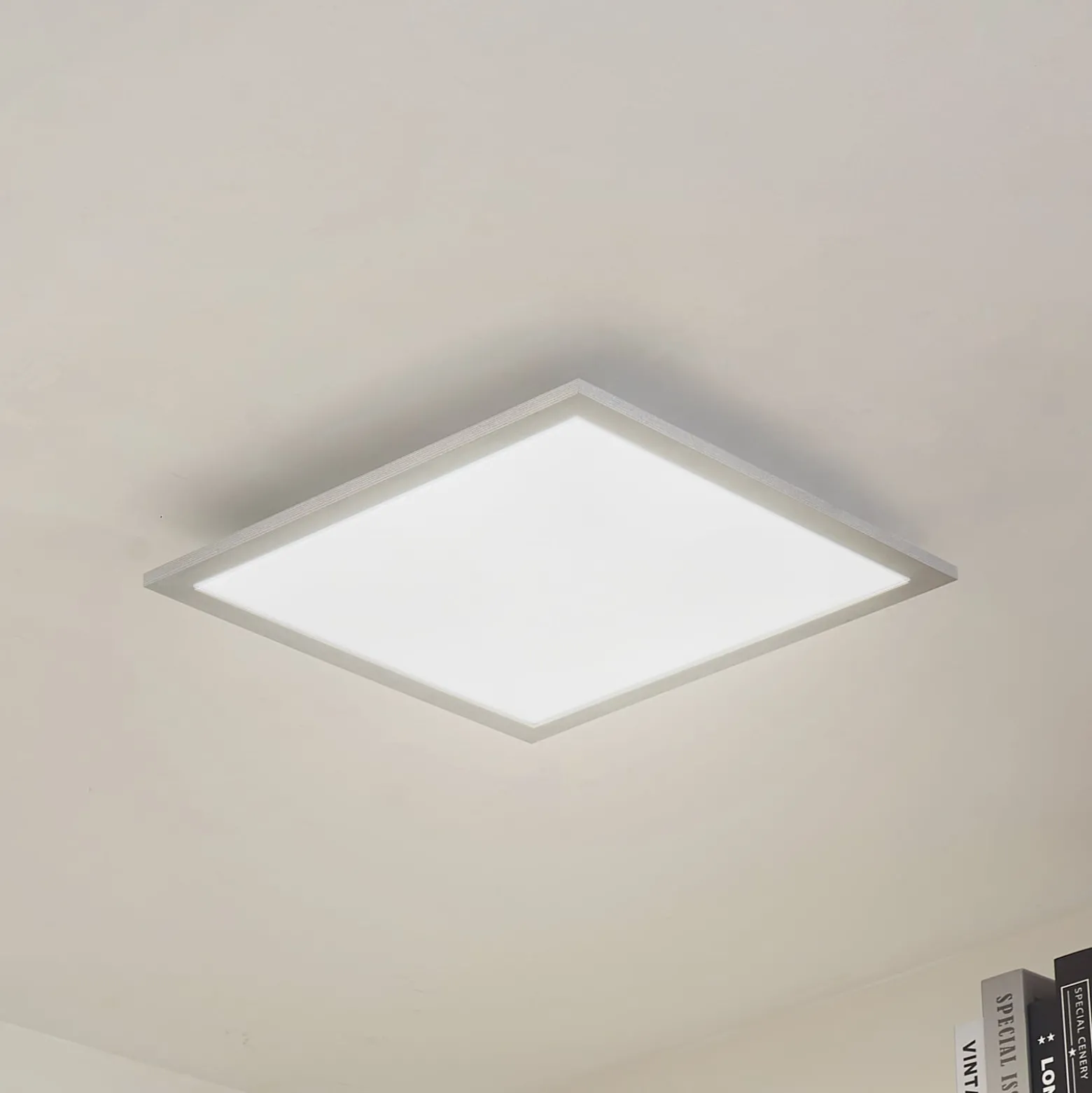 Arcchio LED-paneeli Lyndra, 40 cm, hopea, alumiini, himmennettävä, CCT