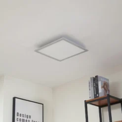 Arcchio LED-paneeli Lyndra, 40 cm, hopea, alumiini, himmennettävä, CCT