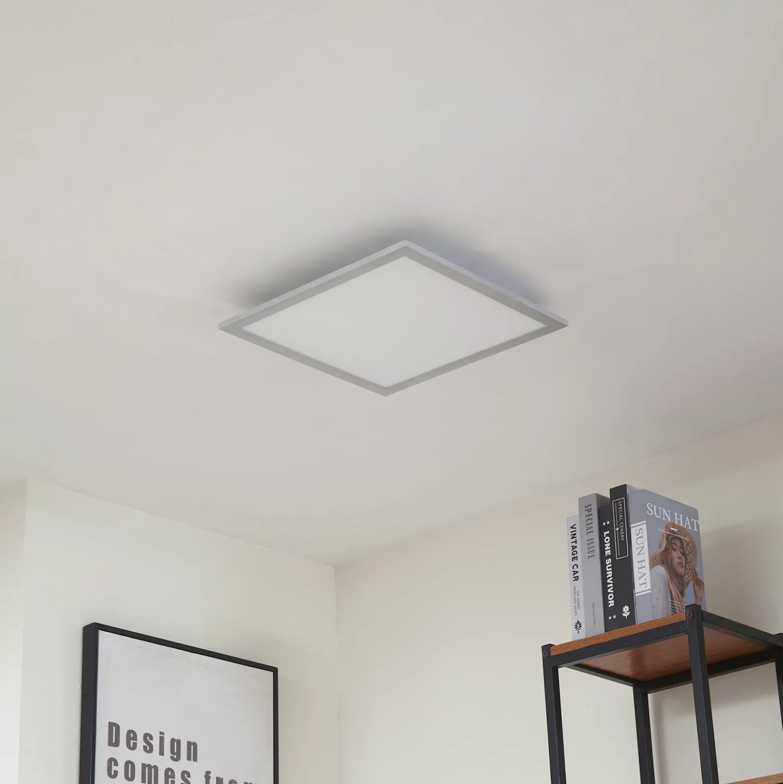 Arcchio LED-paneeli Lyndra, 40 cm, hopea, alumiini, himmennettävä, CCT