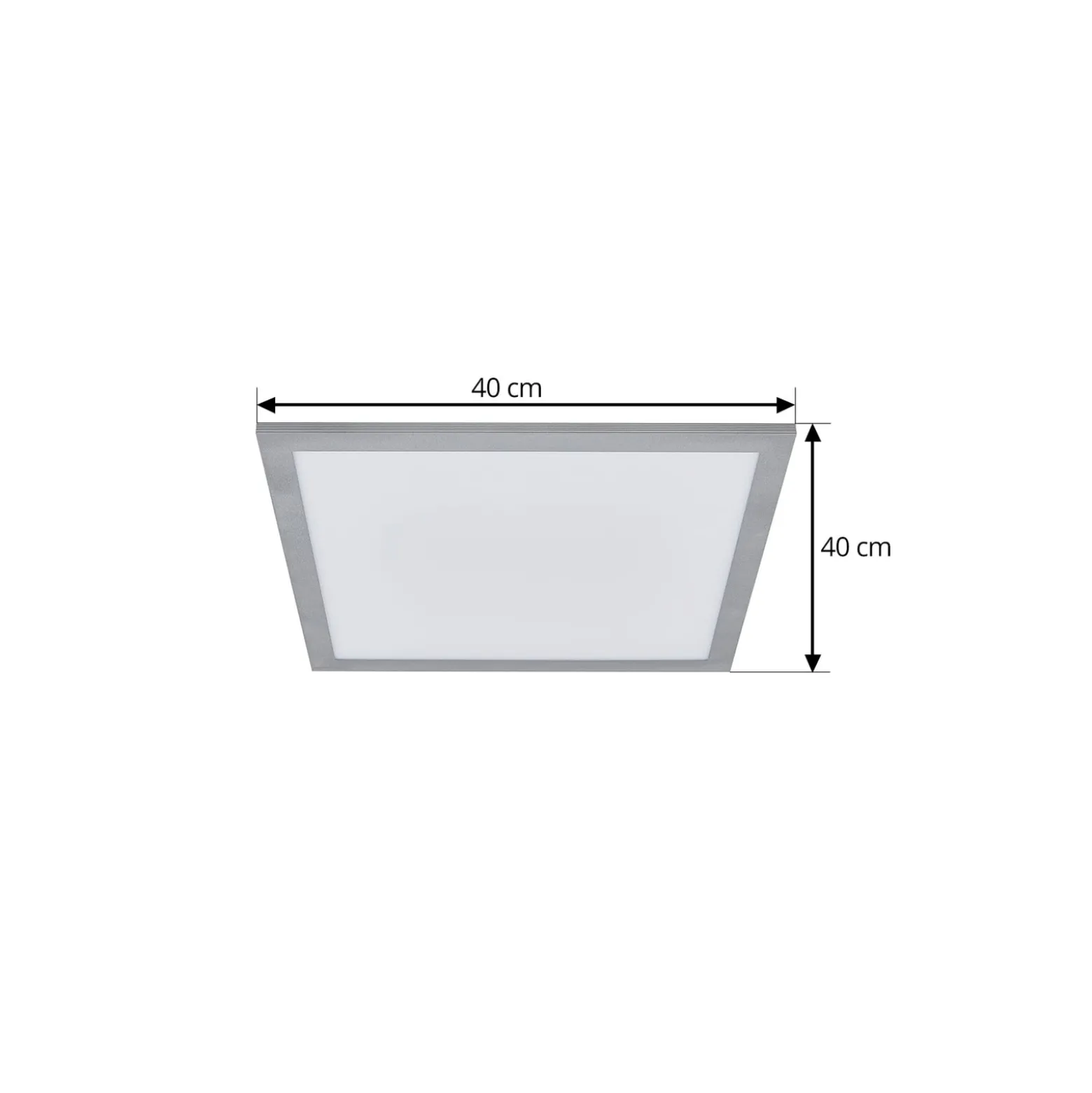 Arcchio LED-paneeli Lyndra, 40 cm, hopea, alumiini, himmennettävä, CCT