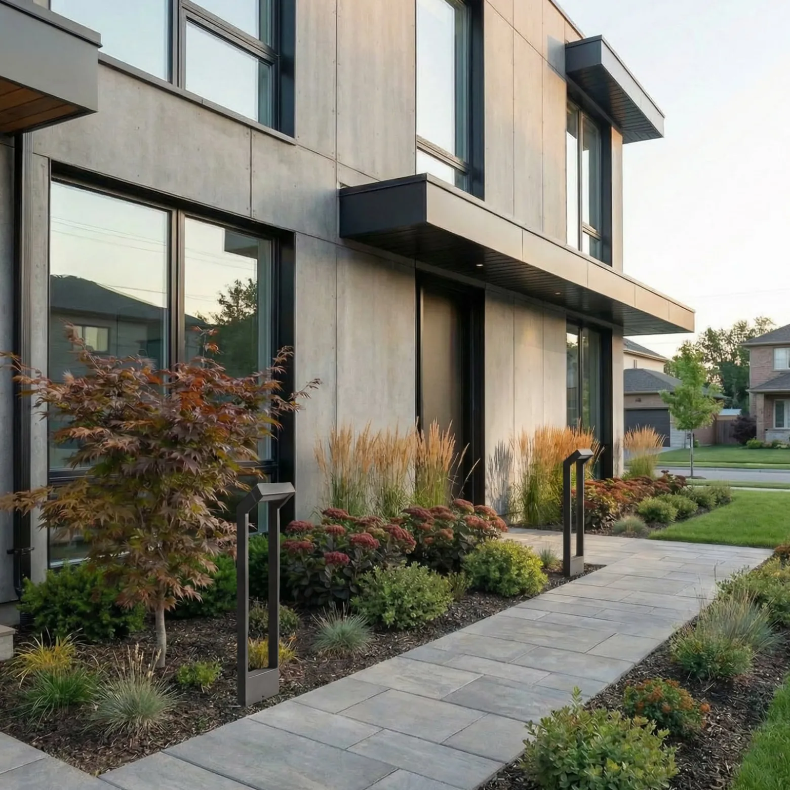 Arcchio LED-pylväsvalaisin Kovato, korkeus 95 cm, tummanharmaa, IP65