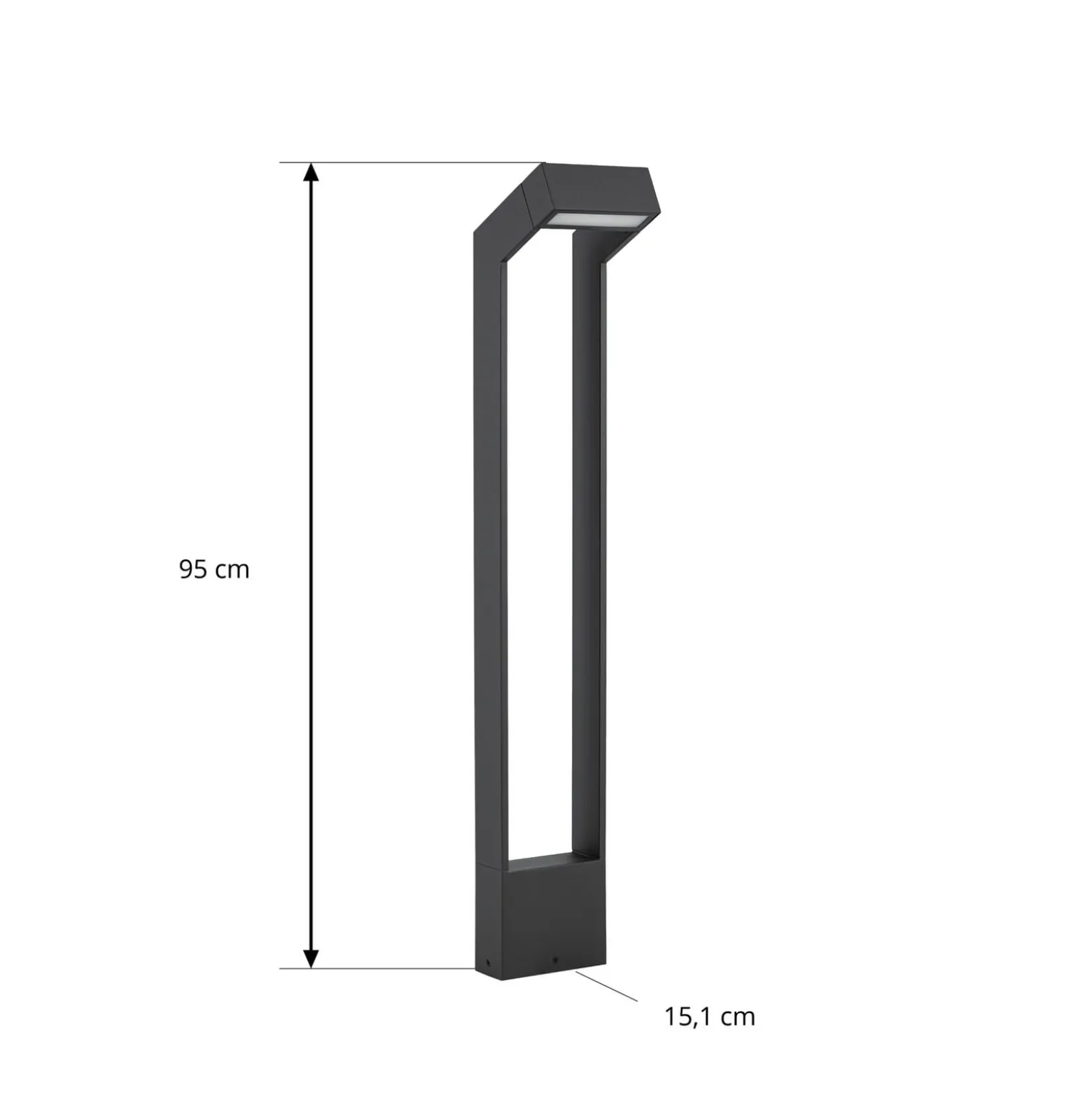 Arcchio LED-pylväsvalaisin Kovato, korkeus 95 cm, tummanharmaa, IP65