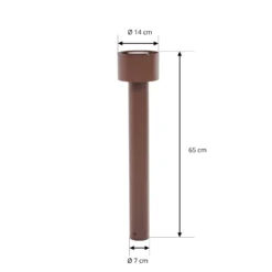 Arcchio LED-pylväsvalaisin Milten, 65 cm, ruoste, IP65