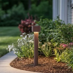 Arcchio LED-pylväsvalaisin Milten, 65 cm, ruoste, IP65