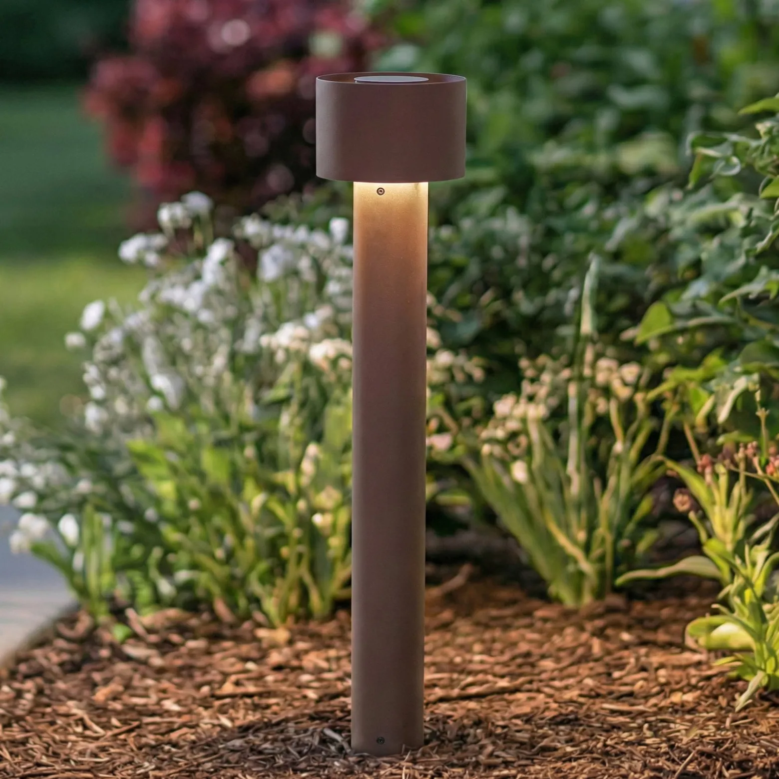 Arcchio LED-pylväsvalaisin Milten, 65 cm, ruoste, IP65