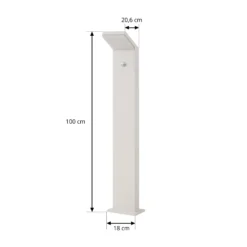 Arcchio LED-pylväsvalaisin Yolena, anturi, 100 cm, valkoinen, IP54
