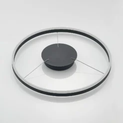Arcchio LED-riippuvalaisin Albiona, musta, 1 rengas, Ø 60 cm