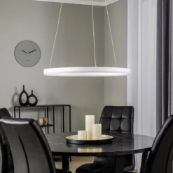 Arcchio LED-riippuvalaisin Albiona, valkoinen, 1 rengas, Ø 60 cm