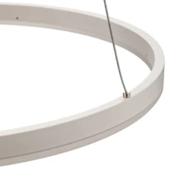 Arcchio LED-riippuvalaisin Albiona, valkoinen, 1 rengas, Ø 60 cm