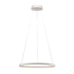 Arcchio LED-riippuvalaisin Albiona, valkoinen, 1 rengas, Ø 60 cm