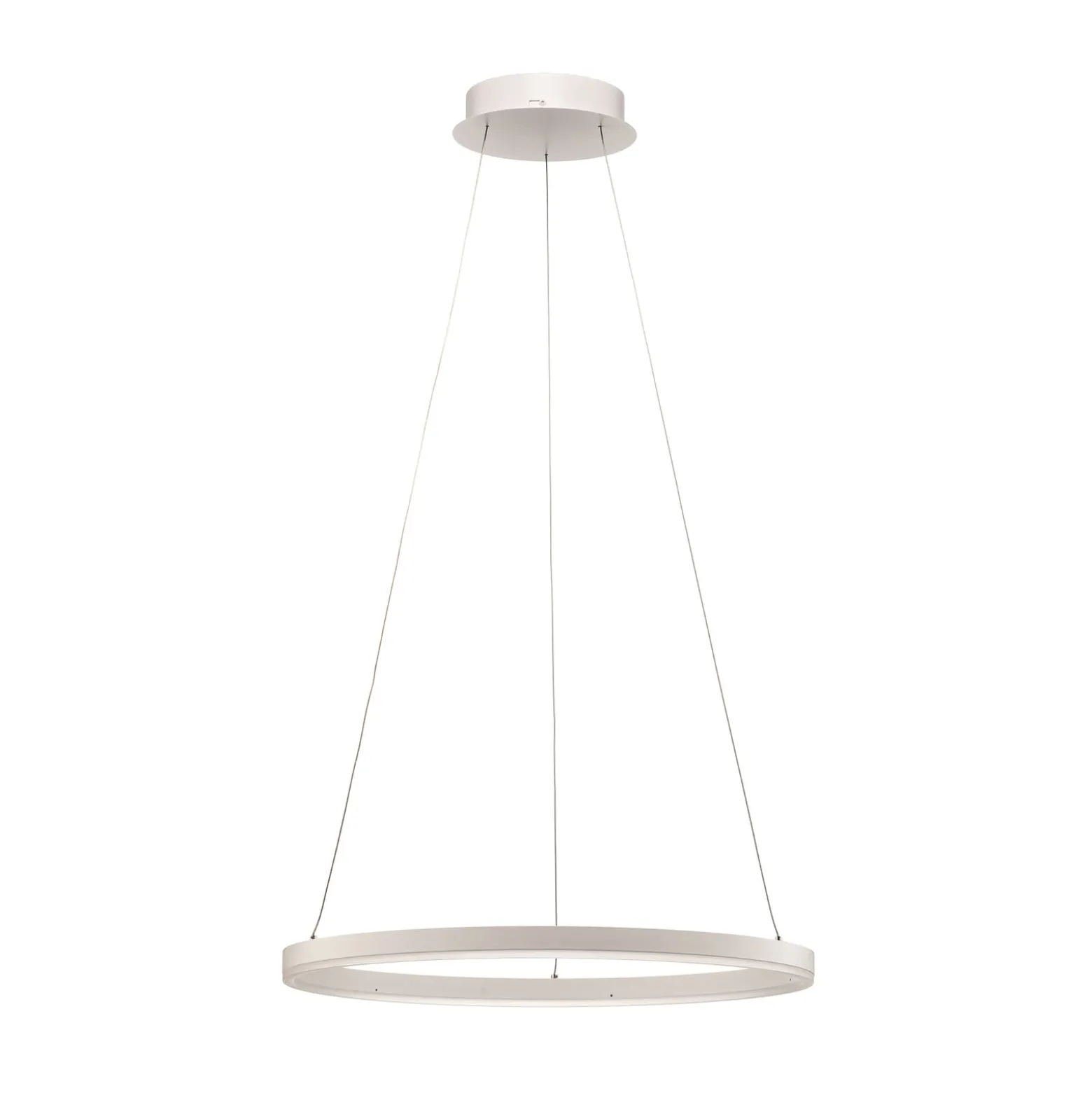 Arcchio LED-riippuvalaisin Albiona, valkoinen, 1 rengas, Ø 60 cm