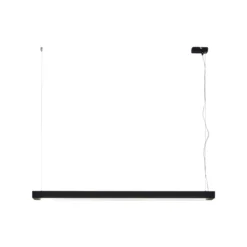 Arcchio LED-riippuvalaisin Cuna, musta, 122cm, metallia