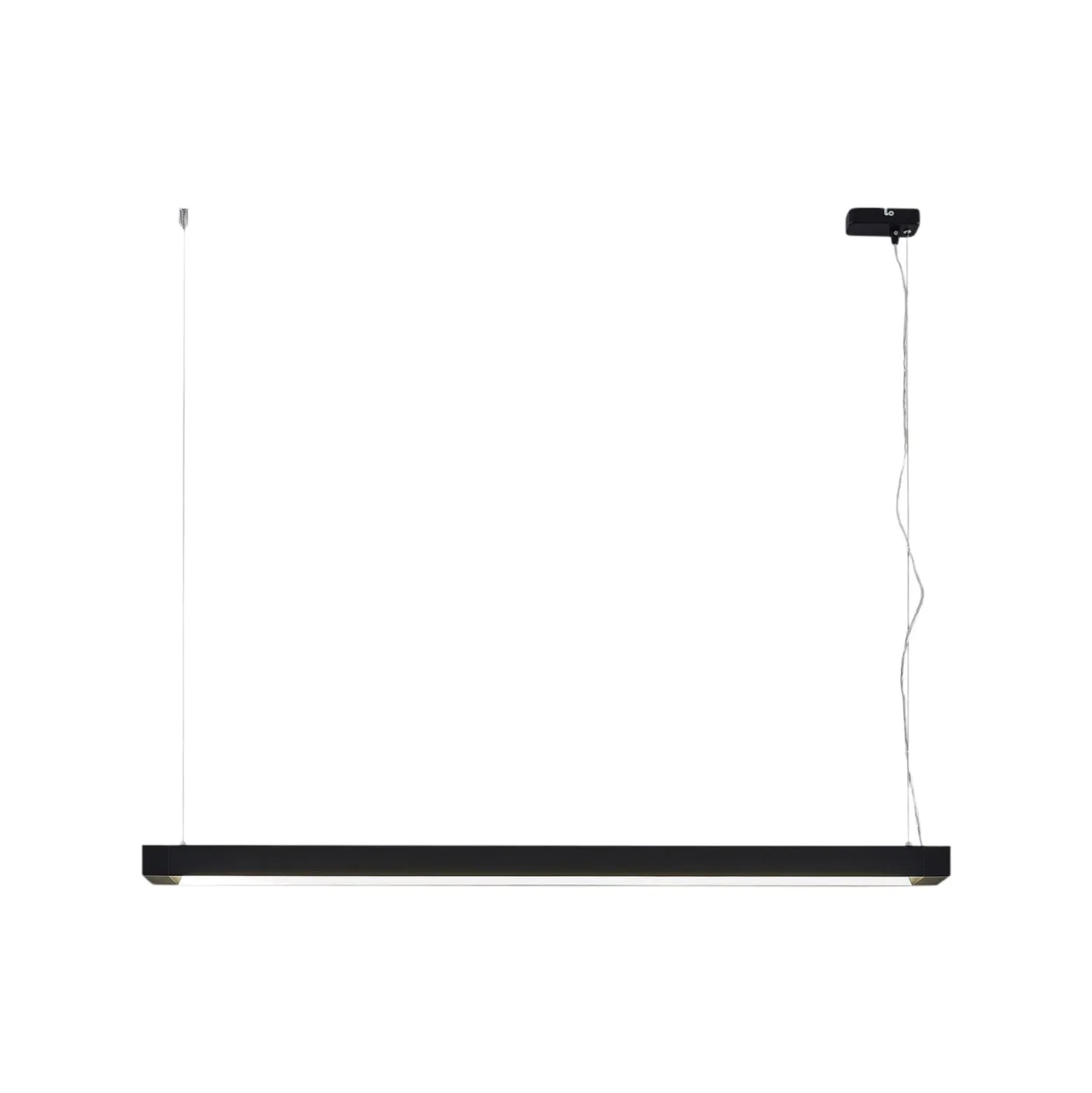 Arcchio LED-riippuvalaisin Cuna, musta, 122cm, metallia