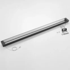 Arcchio LED-riippuvalaisin Cuna, musta, 162cm, metallia