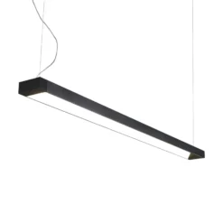 Arcchio LED-riippuvalaisin Cuna, musta, 162cm, metallia