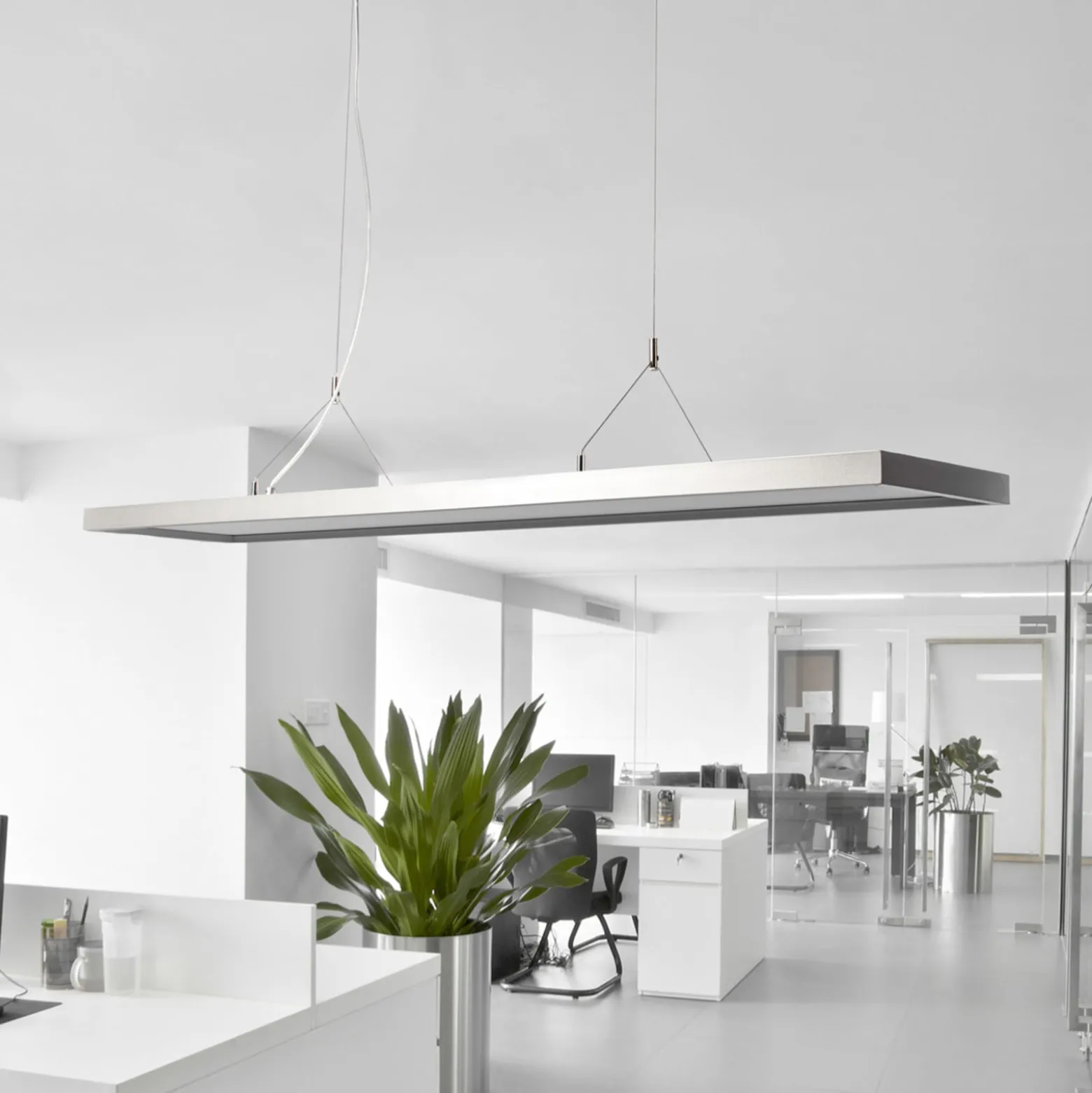 Arcchio LED-riippuvalaisin Dorean, hopea, metallia, 120cm