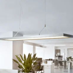 Arcchio LED-riippuvalaisin Dorean, hopea, metallia, 120cm