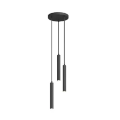 Arcchio LED-riippuvalaisin Franka, 3-valo, Ø 24 cm, musta