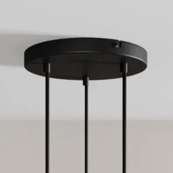 Arcchio LED-riippuvalaisin Franka, 3-valo, Ø 24 cm, musta