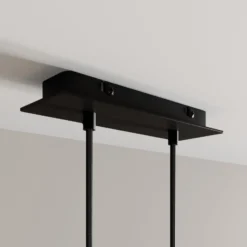 Arcchio LED-riippuvalaisin Franka, 2-valo, musta, alumiinia