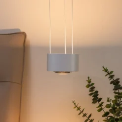 Arcchio LED-riippuvalaisin Rotari, linssi, ylös/alas, valkoinen