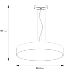 Arcchio LED-riippuvalaisin Vanida, musta, Ø 60 cm, ylös/alas -valaisin
