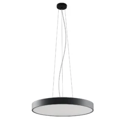 Arcchio LED-riippuvalaisin Vanida, musta, Ø 60 cm, ylös/alas -valaisin