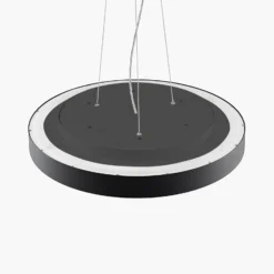 Arcchio LED-riippuvalaisin Vanida, musta, Ø 60 cm, ylös/alas -valaisin