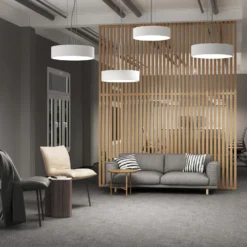 Arcchio LED-ripustusvalaisin Noabelle, Ø 40 cm, valkoinen, metallia