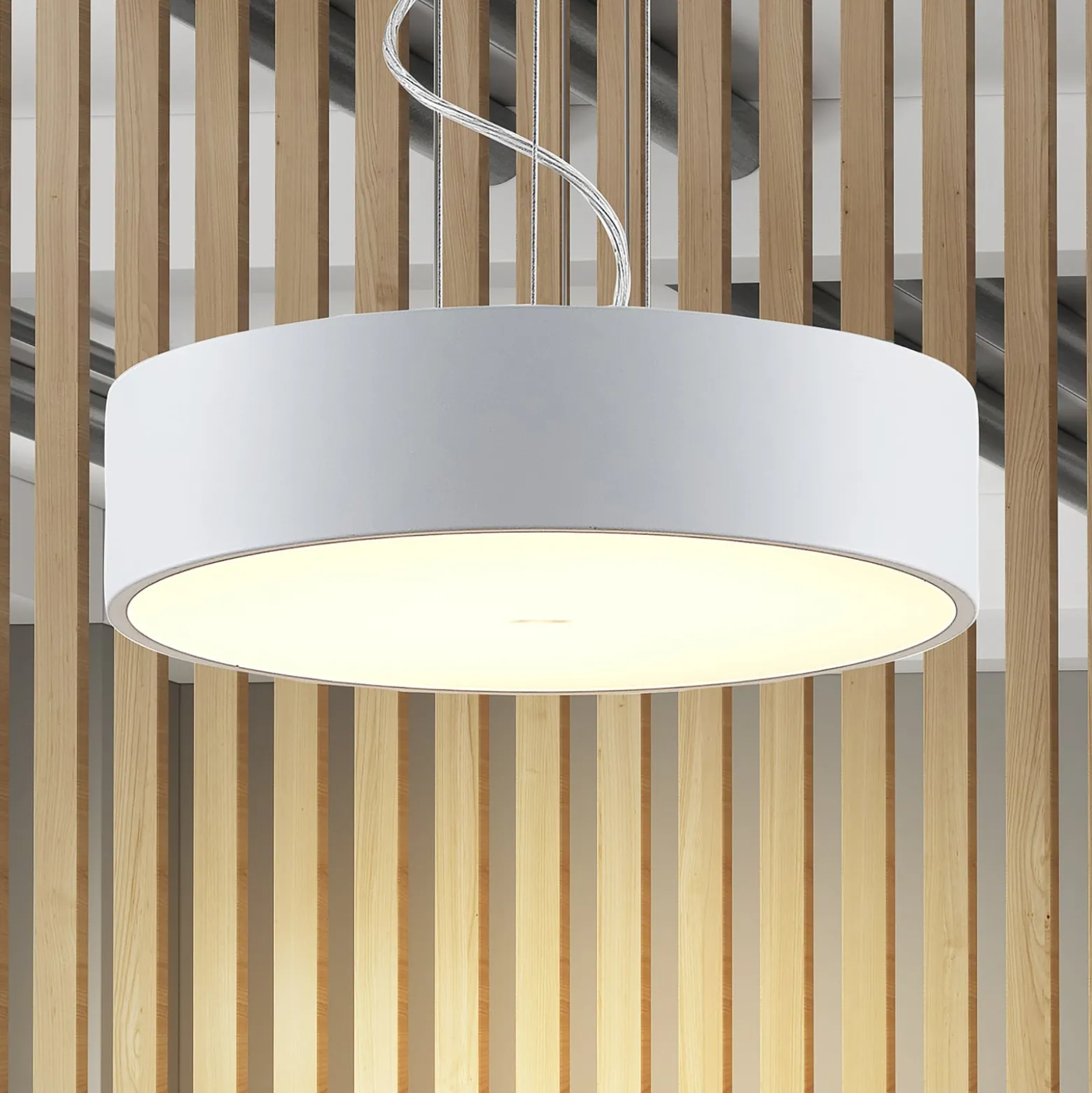 Arcchio LED-ripustusvalaisin Noabelle, Ø 40 cm, valkoinen, metallia