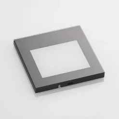 Arcchio LED-seinään upotettava valaisin Zamo, musta, 11 cm, IP65