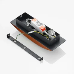Arcchio LED-seinävalaisin Jelle, 27 cm, musta/kulta, ylös/alasvalo