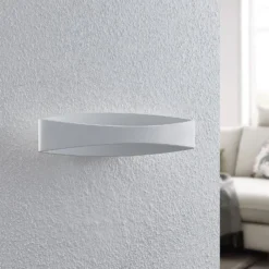 Arcchio LED-seinävalaisin Jelle, 44 cm, valkoinen, metalli, ylös/alasvalo