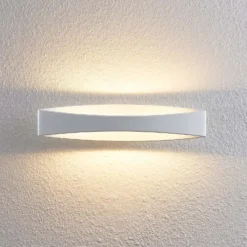 Arcchio LED-seinävalaisin Jelle, 44 cm, valkoinen, metalli, ylös/alasvalo