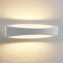 Arcchio LED-seinävalaisin Jelle, 44 cm, valkoinen, metalli, ylös/alasvalo