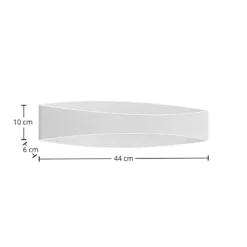 Arcchio LED-seinävalaisin Jelle, 44 cm, valkoinen, metalli, ylös/alasvalo