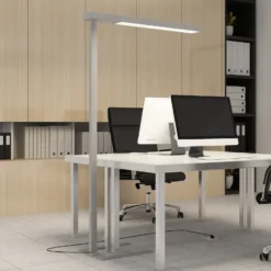 Arcchio LED-toimistovalaisin Susi, hopea, anturi, kosketushimmennin