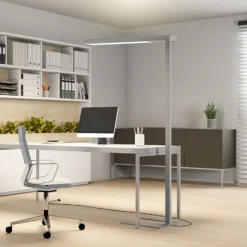 Arcchio LED toimistovalaisin Susi, 2 kpl, hopea, sensori, CCT