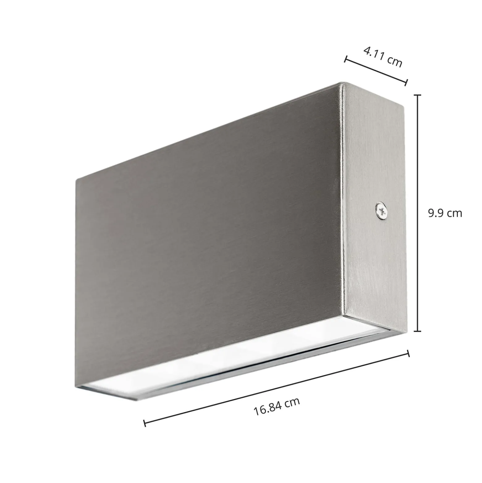 Arcchio LED-ulkoseinälamppu Karline, 530 lm, ruostumaton teräs, IP65