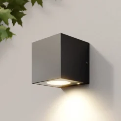 Arcchio LED-ulkoseinälamppu Tassnim, 1-lamppuinen, antrasiitti, IP65